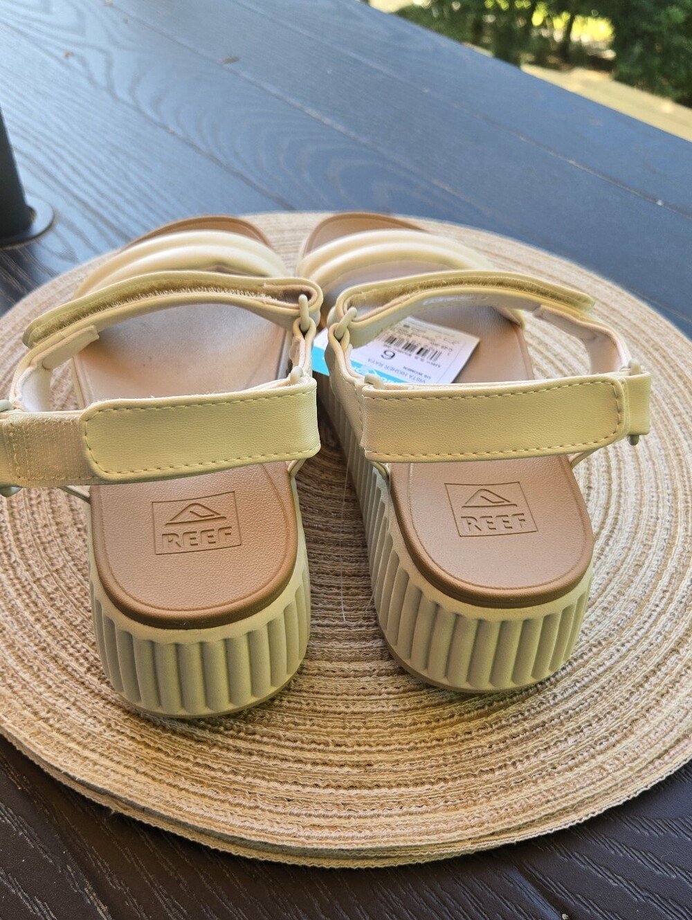 NWT Women's Reef Vista Higher Raya Platform Sandal In Vintage Sand Fit Like 6.5* - Picture 4 of 4